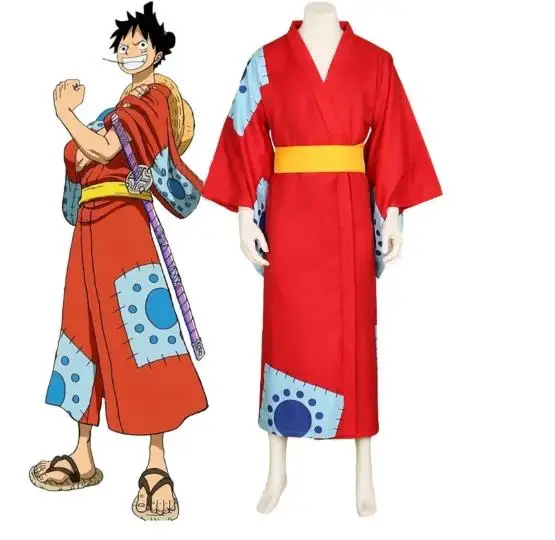Anime Cosplay Luffy - Anime Luffy Cosplay Costume, Wano Country