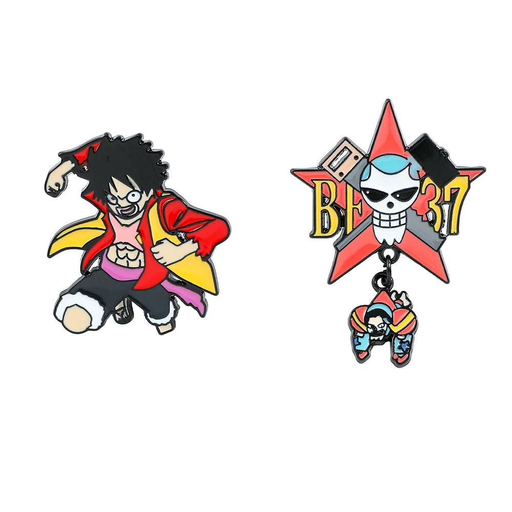 Anime Cosplay Luffy - 2 Pcs Creative Anime Brooch Funny