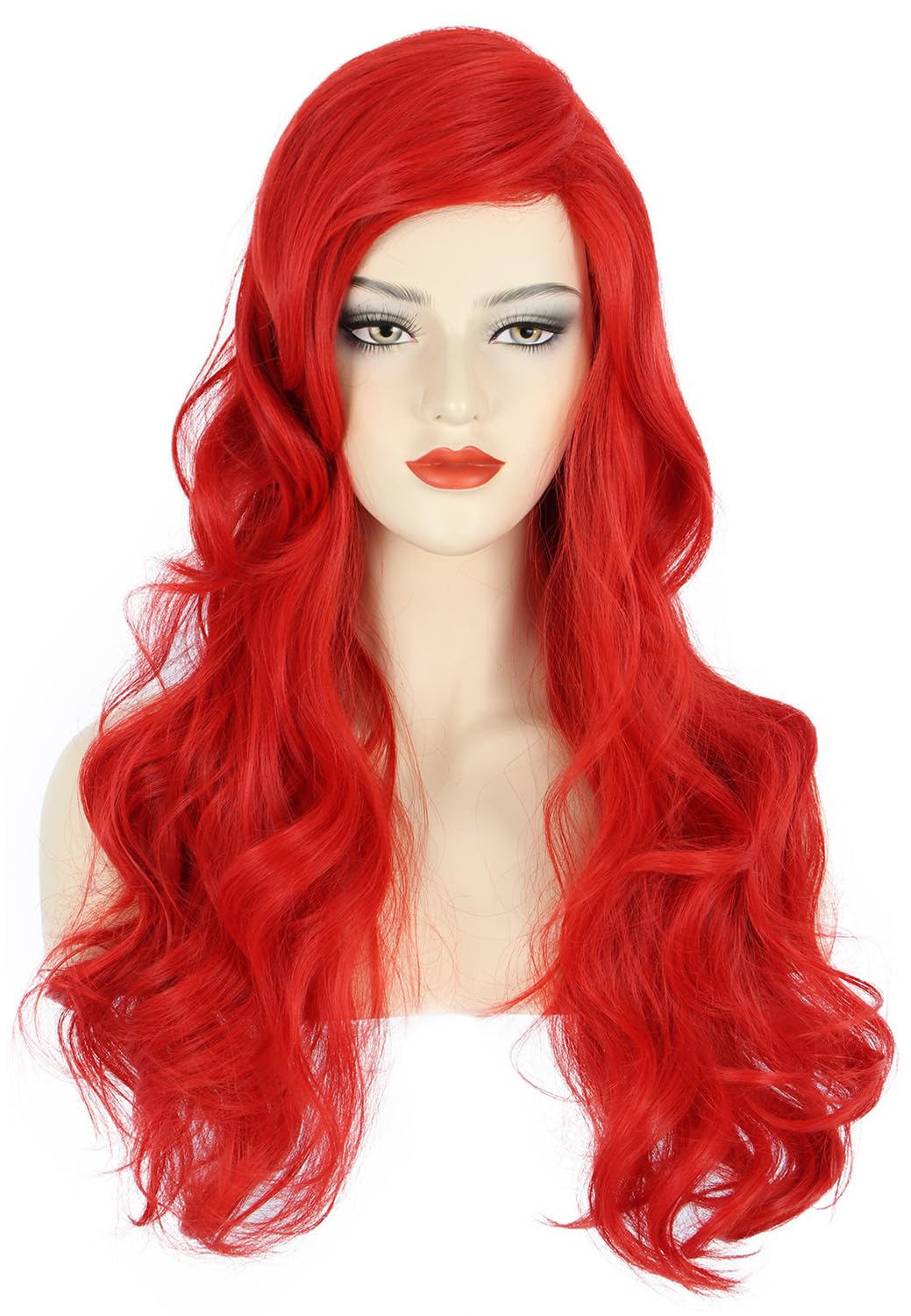 Anime Cosplay Red Hair - Women Long Wavy Red Wigs Halloween