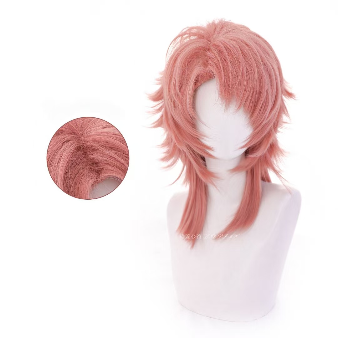 Sabito Cosplay Wig Pink Orange - Anime Cosplay Orange Hair recension och pris