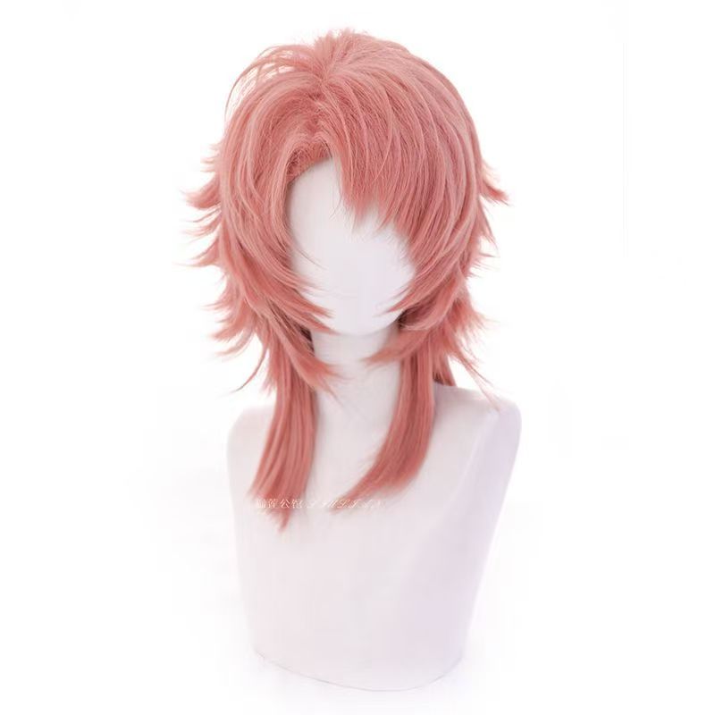 Sabito Cosplay Wig Pink Orange - Anime Cosplay Orange Hair recension och pris