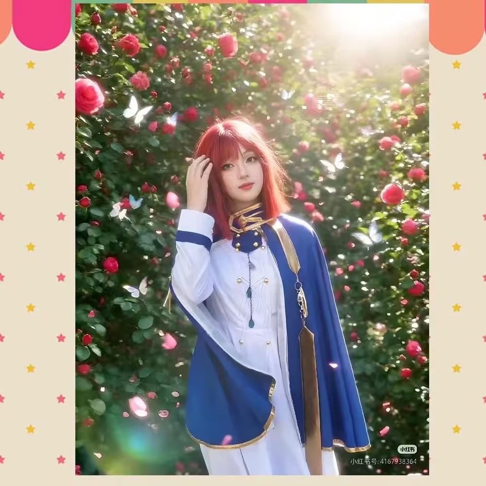 Shirayuki Cosplay Costumes Ani - Anime Cosplay Red Hair recension och pris