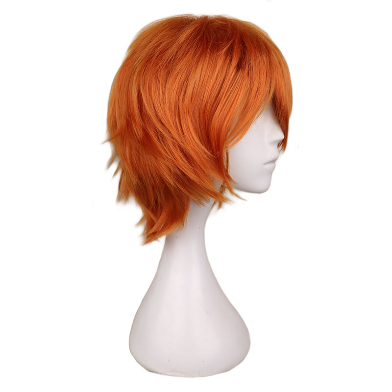 Short Orange Wig for Men Women - Anime Cosplay Orange Hair recension och pris