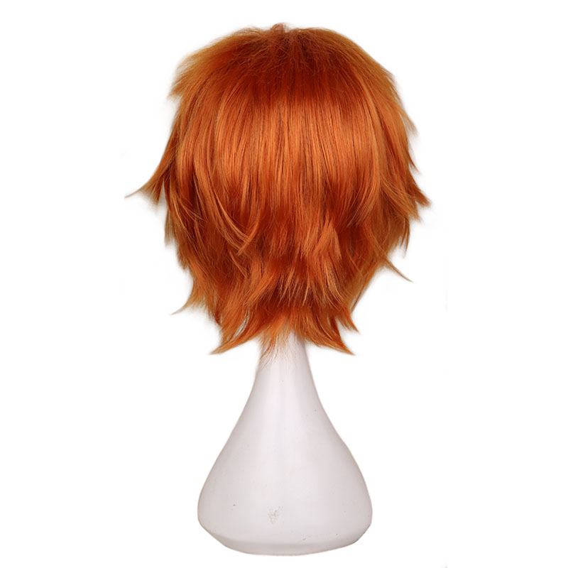 Short Orange Wig for Men Women - Anime Cosplay Orange Hair recension och pris