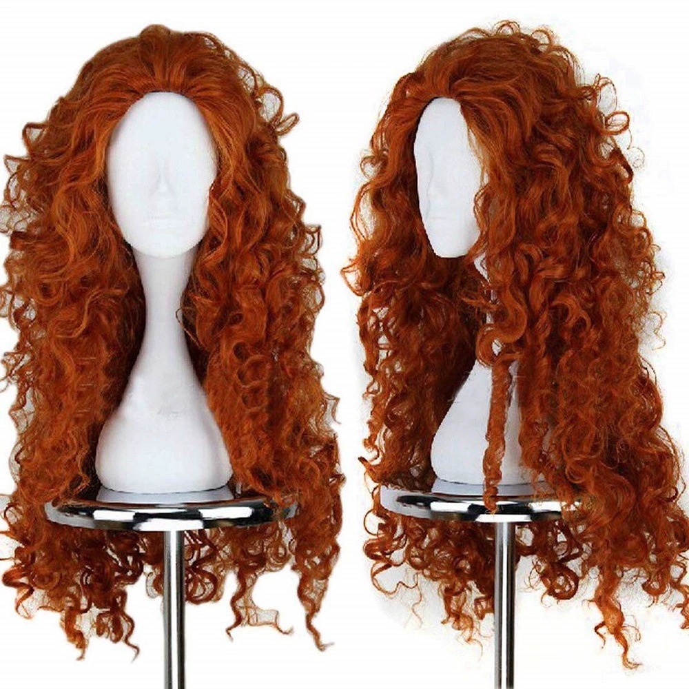 Long Orange Curly Hair Cosplay - Anime Cosplay Orange Hair recension och pris