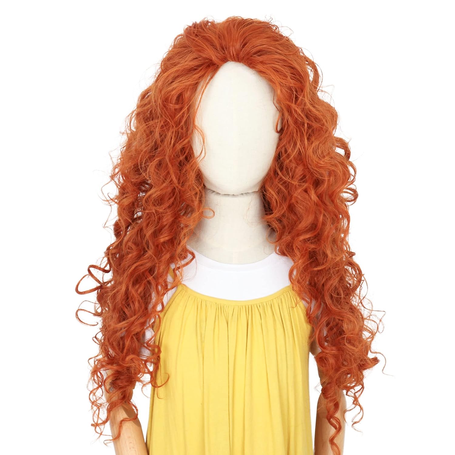 Long Orange Curly Hair Cosplay - Anime Cosplay Orange Hair recension och pris