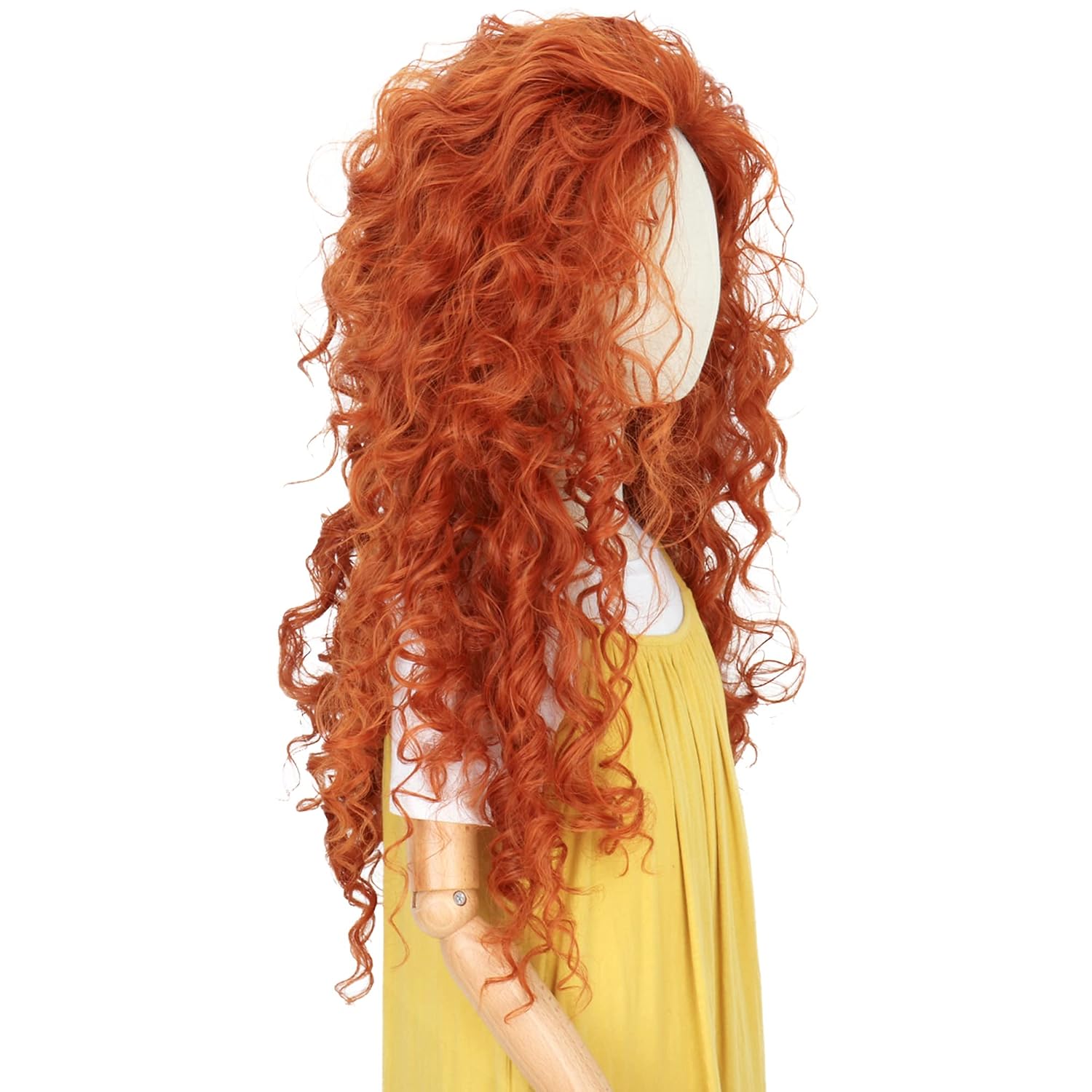 Long Orange Curly Hair Cosplay - Anime Cosplay Orange Hair recension och pris