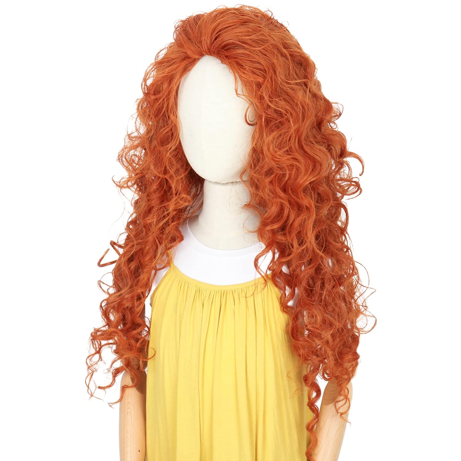 Long Orange Curly Hair Cosplay - Anime Cosplay Orange Hair recension och pris