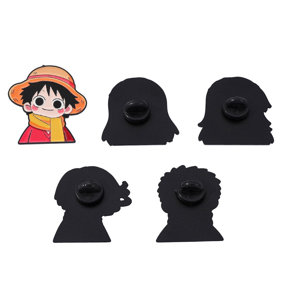 5 Pcs Cute Anime Cartoon Brooc - Anime Cosplay Luffy recension och pris