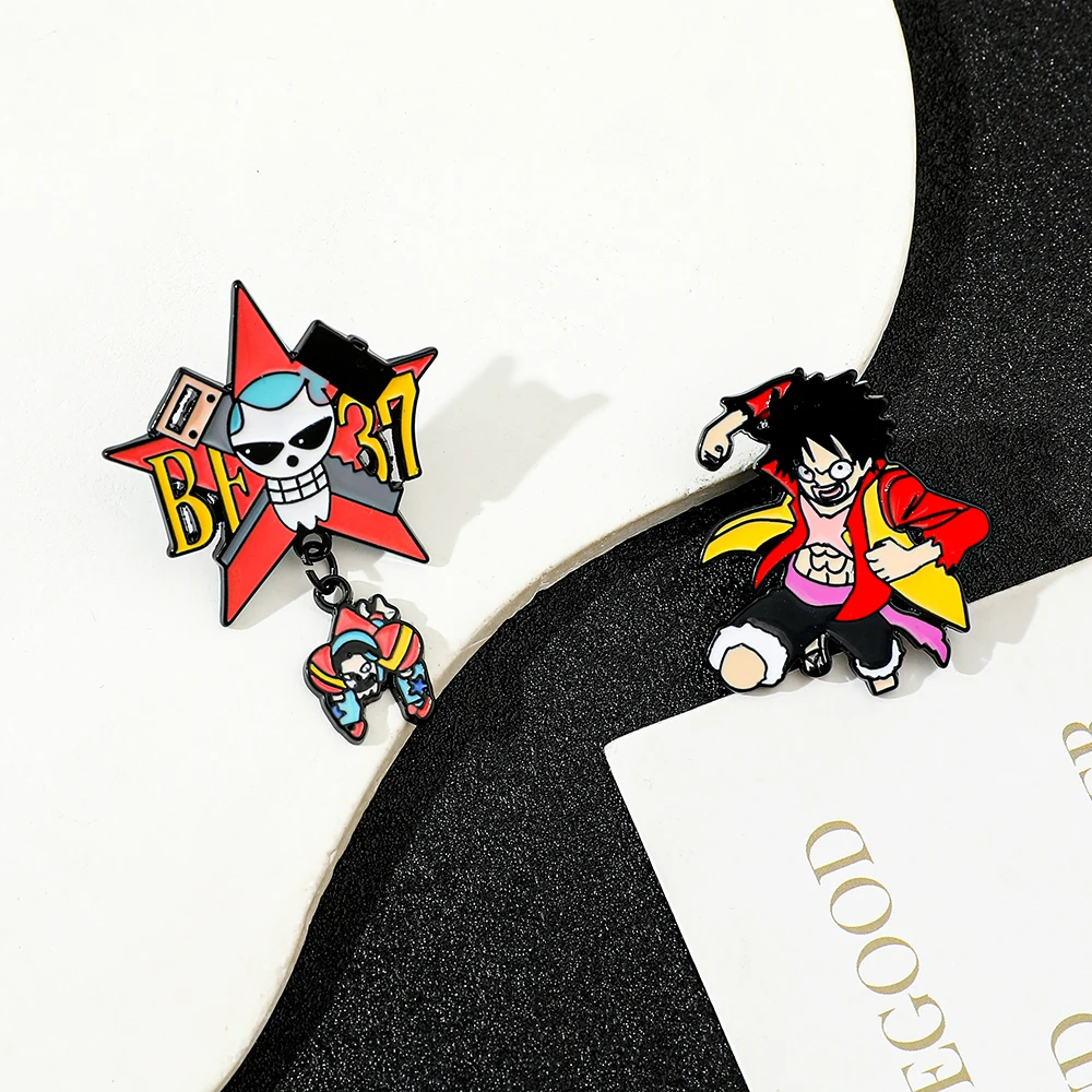 2 Pcs Creative Anime Brooch Fu - Anime Cosplay Luffy recension och pris