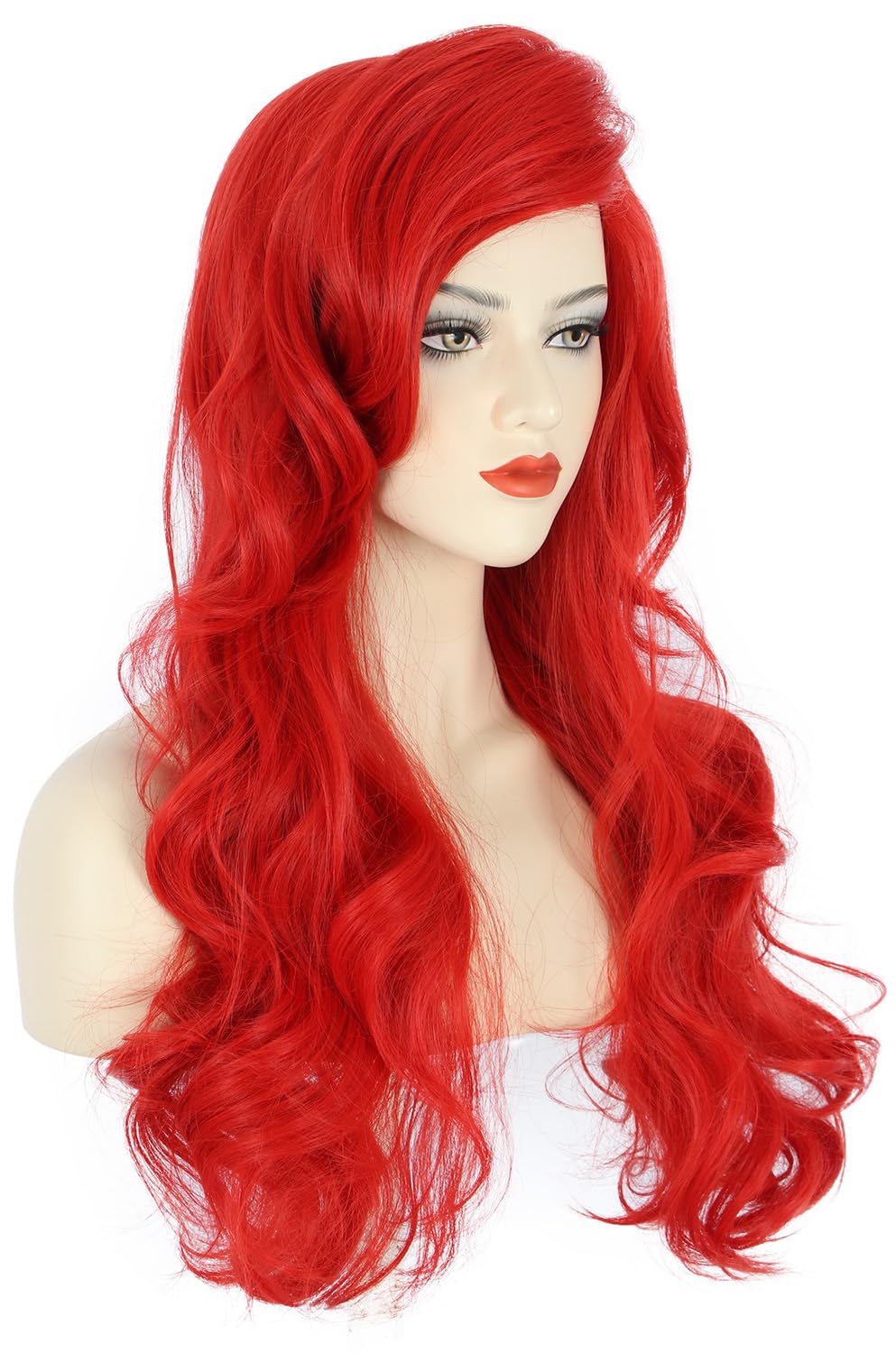 Women Long Wavy Red Wigs Hallo - Anime Cosplay Red Hair recension och pris