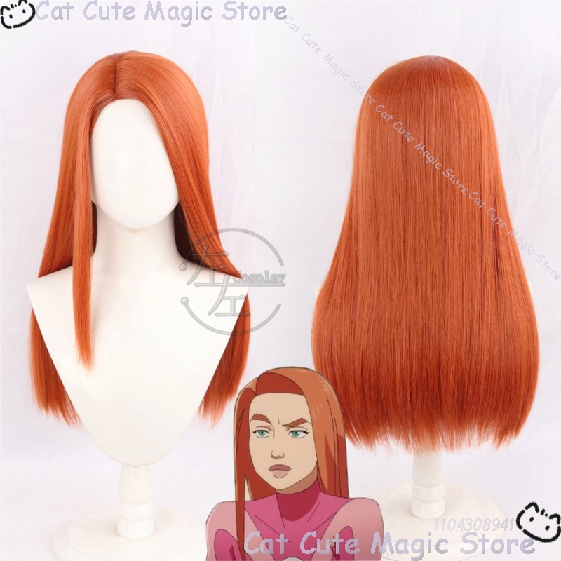 Samantha Eve Wilkins Atom Eve  - Anime Cosplay Orange Hair recension och pris