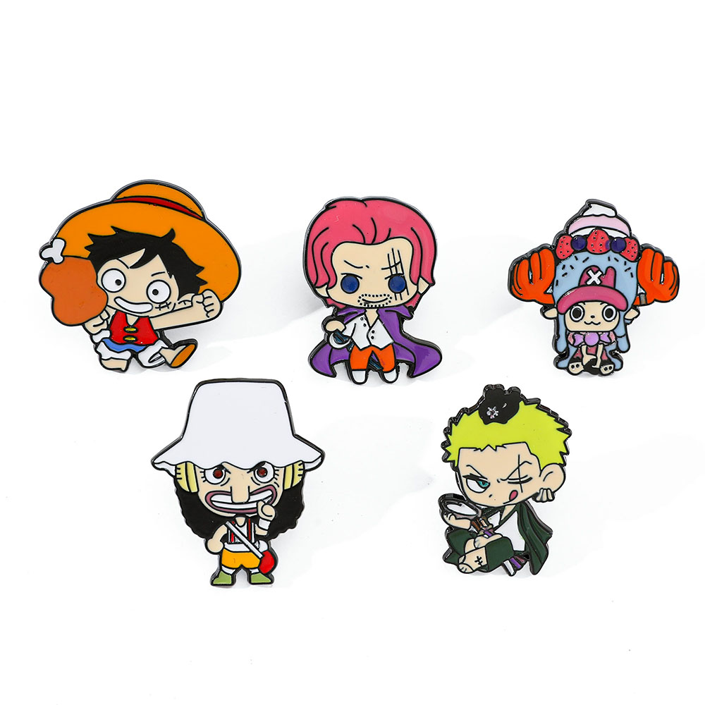 5 Pcs Creative anime Brooch Ha - Anime Cosplay Luffy recension och pris